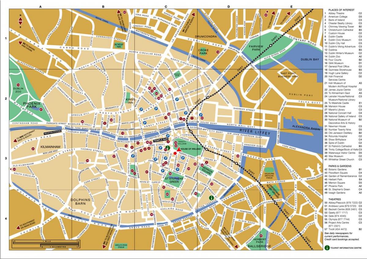 mapa del centre de Dublín