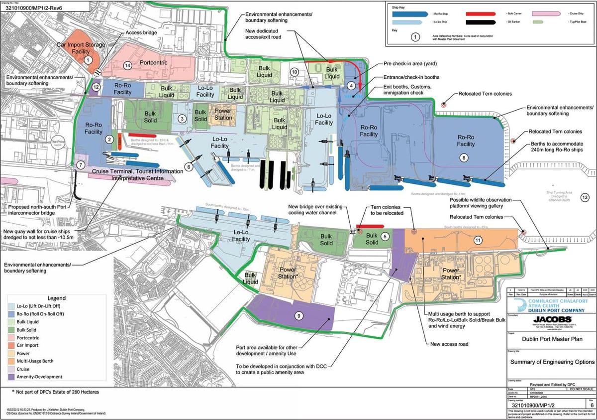 mapa de Dublín port