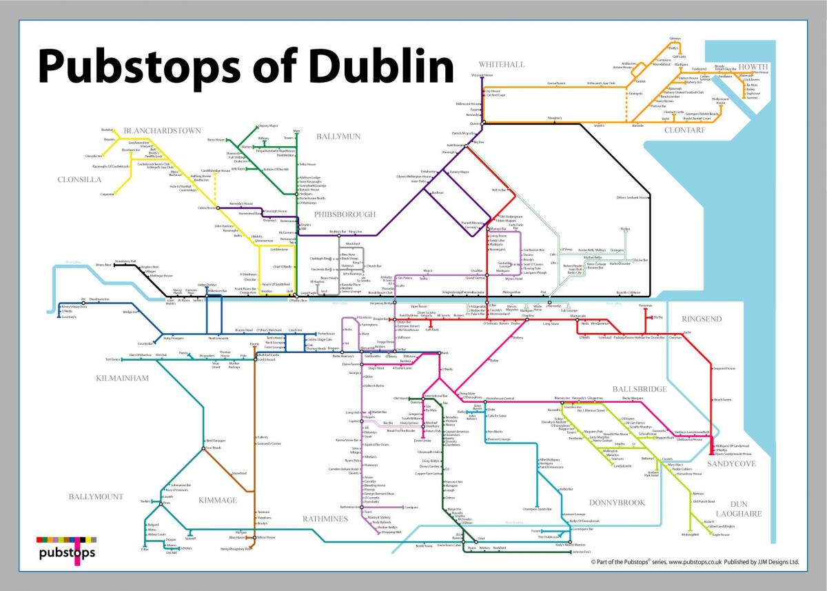 mapa de pubs de Dublín