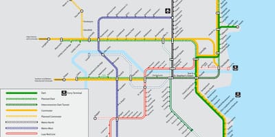 Mapa de DARDS la línia de Dublín