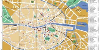 Mapa del centre de Dublín