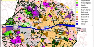 Dublín mapa de zones