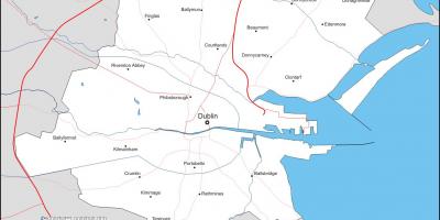 Mapa de Dublín barris