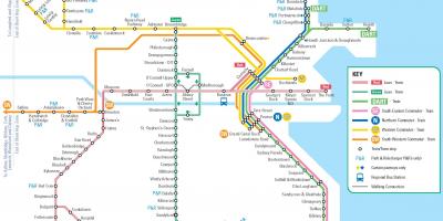 Mapa de les estacions de tren de Dublín