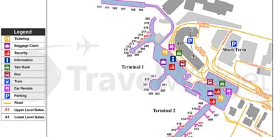 Mapa de l'aeroport de Dublín