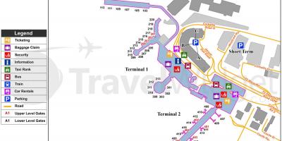 Mapa de l'aeroport de Dublín