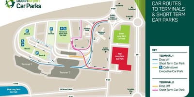Mapa de la terminal 1 de l'aeroport de Dublín