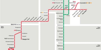 Luas línia mapa